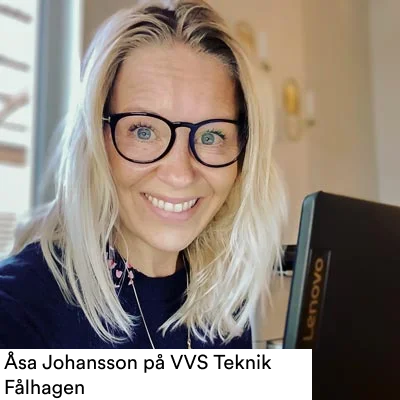 Åsa på VVS Teknik Fålhagen är glad för samarbetet med inStorage.